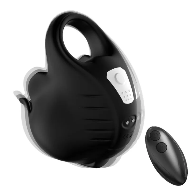 Anneau Vibromasseur à Ventouses Télécommande Noir Armony