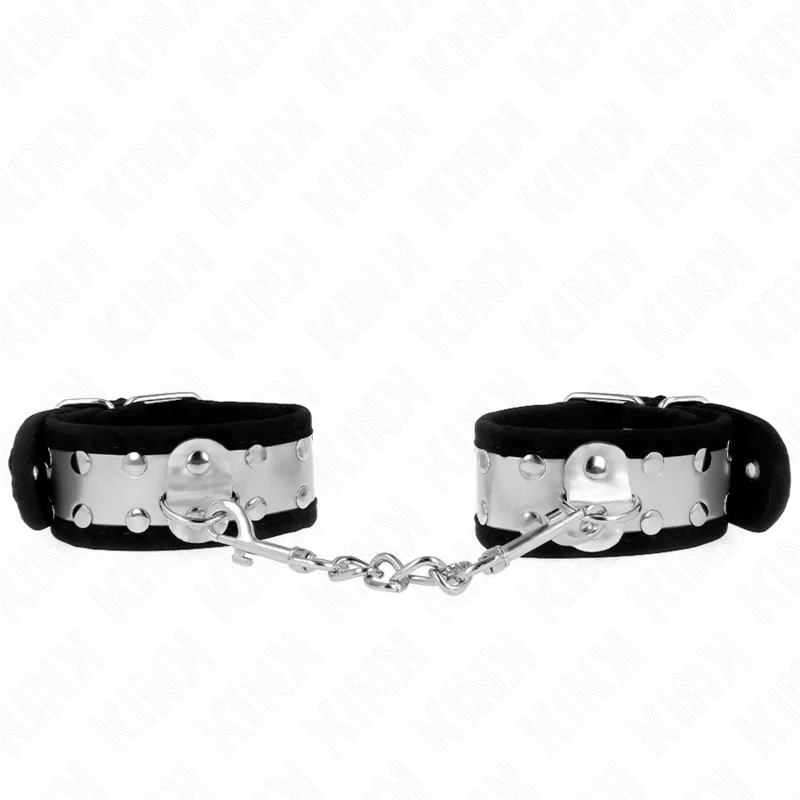 Menottes Fins Noir / Argent 30 x 4 cm Kink