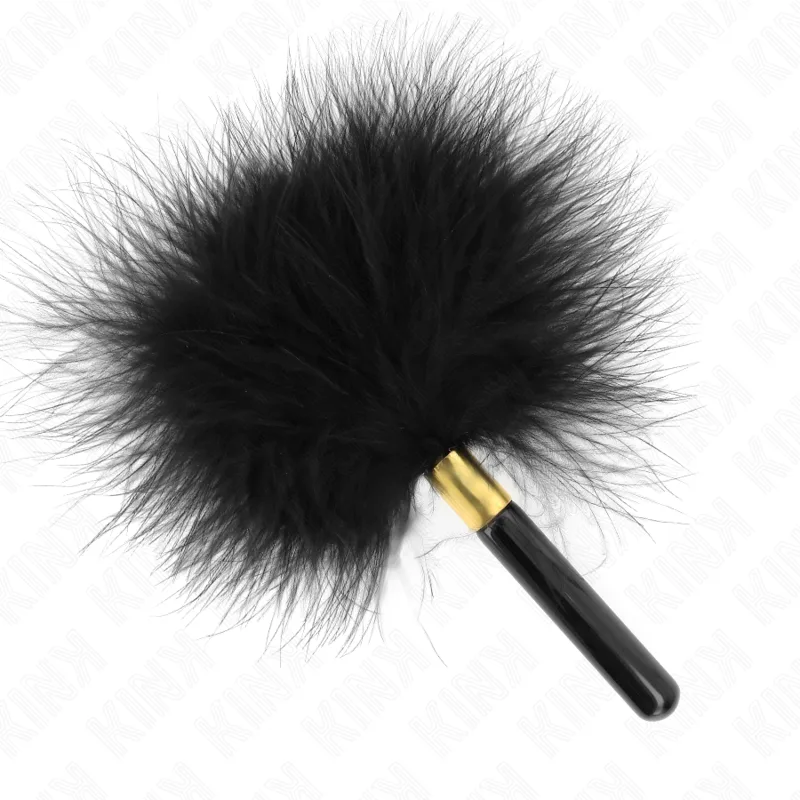 Plumes Chacoules en Métal Doré Noir 18 CM Kink noir bdsm