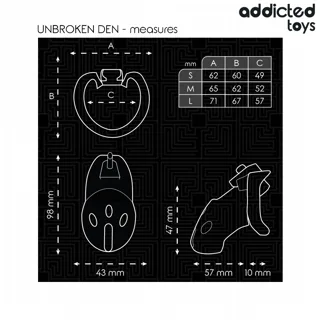 Cage à Pénis Unbroken Den 9,8 CM Addicted Toys Locked