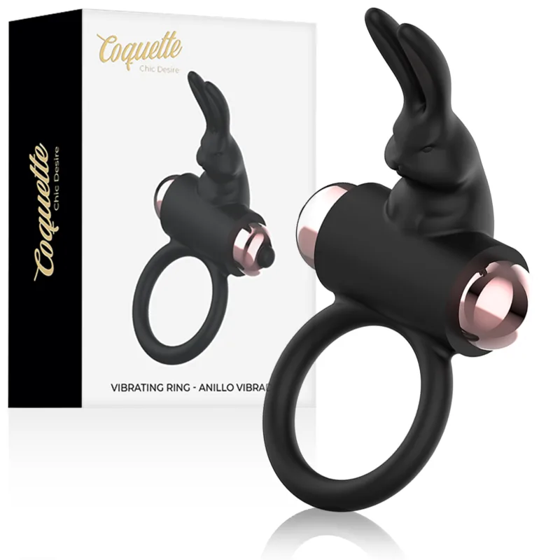 Cockring avec Vibromasseur Noir/ Or Coquette Chic Desire