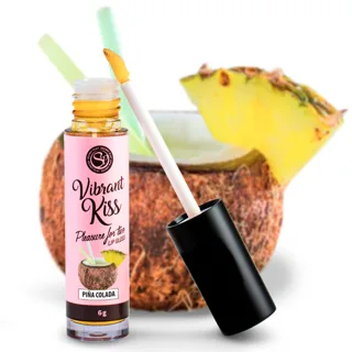 Vibromasseur Gloss à Lèvres Vibrant Kiss - Pina Colada Secretplay