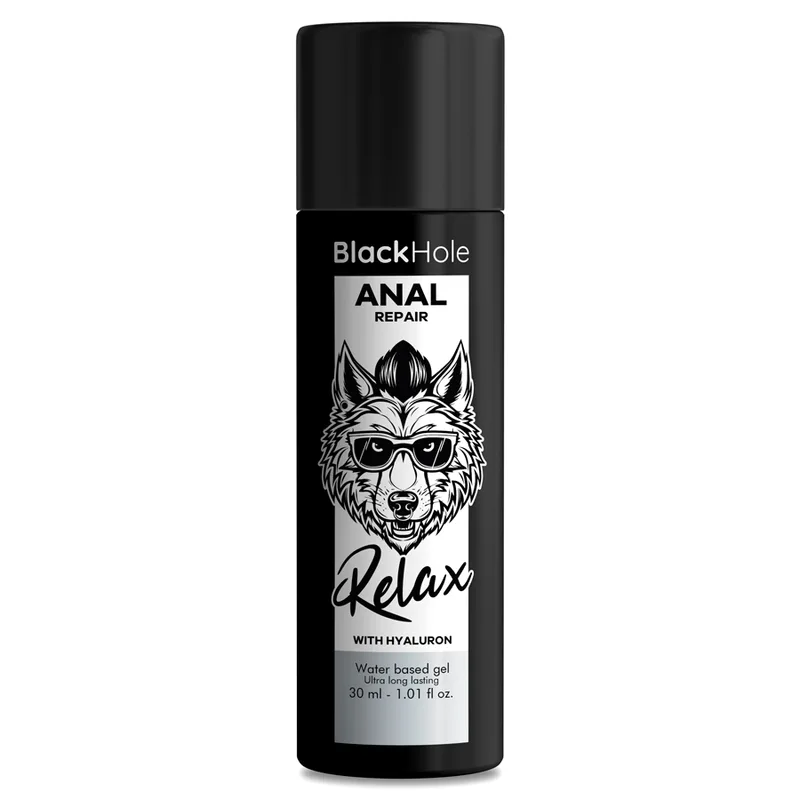 Lubrifiant Réparation Anale Relax à Base d'Eau avec Hyaluron 30 ml Black Hole