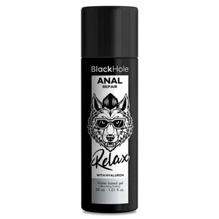 Lubrifiant Réparation Anale Relax à Base d'Eau avec Hyaluron 30 ml Black Hole