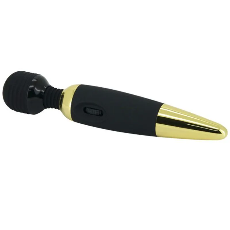 Wand Nervuré Noir et Or Pretty Love, 225 g en main