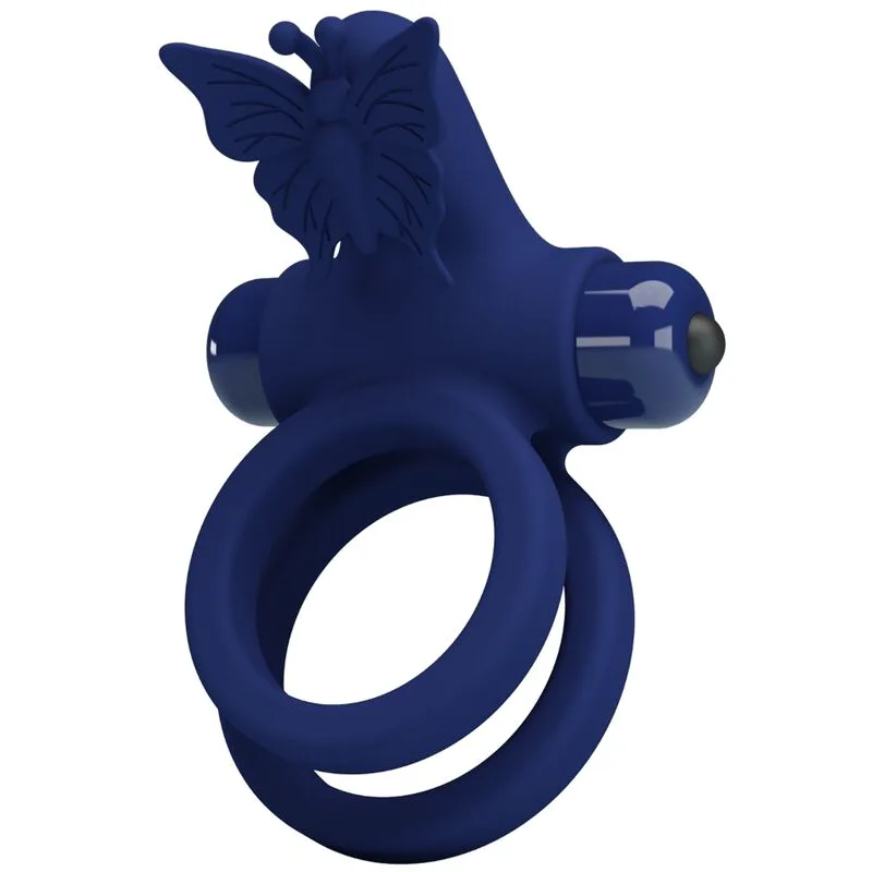 Jamele Double Anneau avec Vibration & Stimulateur de Pretty Love