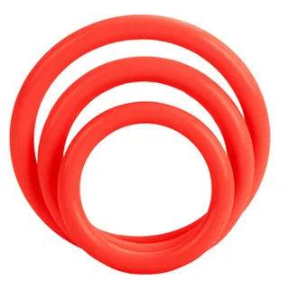 Jeu de Trois Anneaux Rouge Calexotics rouge sextoy homme
