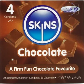 Pack de 4 Préservatifs Premium Chocolat Skins
