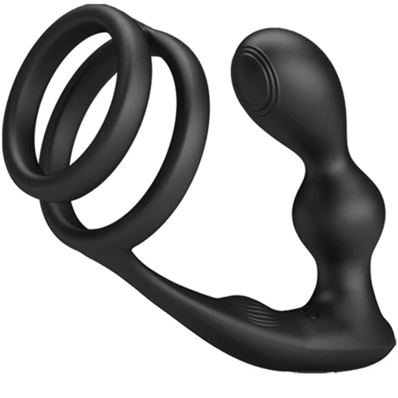 Anneau Pénis Marshall avec Plug Anal Vibrant avec Pretty Love