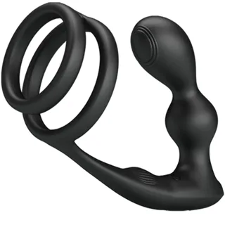 Anneau Pénis Marshall avec Plug Anal Vibrant avec Pretty Love