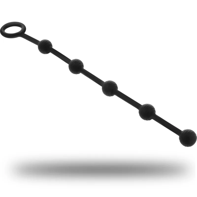 Chapelet Anal Korg Silicone Initiation 21 cm Black&Silver