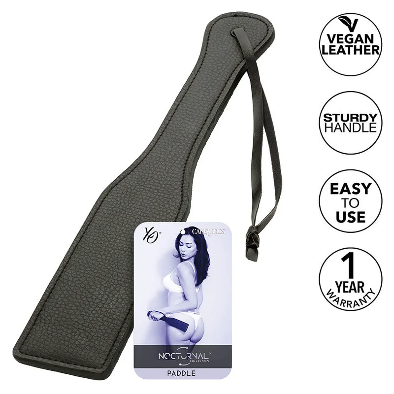 Nocturnal Paddle en Cuir Noir Calexotics noir fouet & martinet