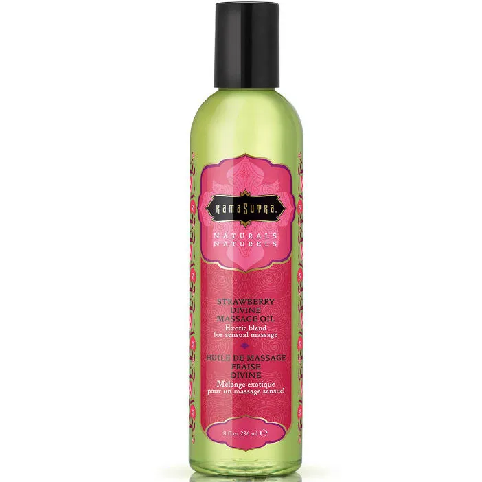 Huile de Massage Divine Fraise Naturals 236 ml Kamasutra