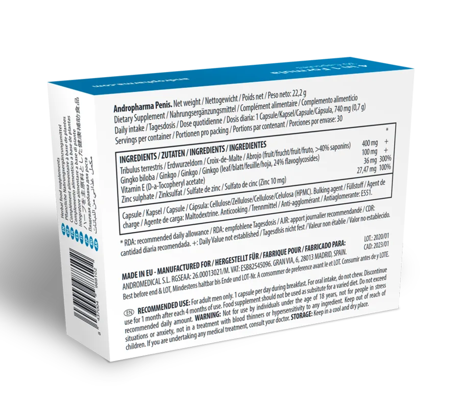Andropharma Pénis – Complément Alimentaire à Base de Andro Medical complements