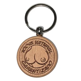 Porte-clés en Bois en Forme de Poitrine Diablo Picante jeu coquin