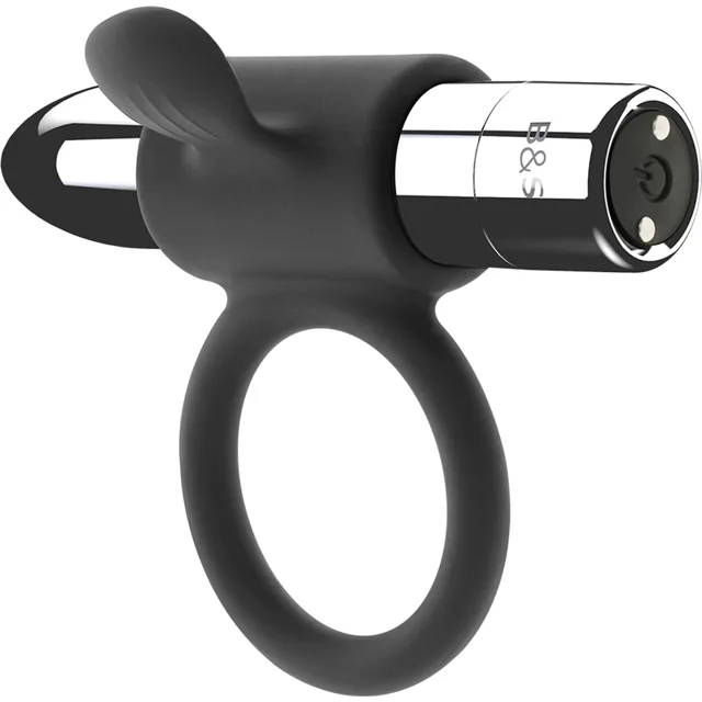 Anneau vibrant rechargeable Cameron Black&Silver
