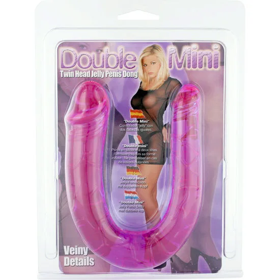 Gode Pénis avec Deux Têtes de Gelée Flexibles Seven Creations