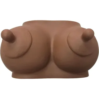 Tirelire en Forme de Seins Ton Foncé Diablo Picante jeu coquin