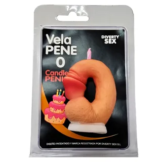 Bougie Pénis en Forme de Chiffre 0 Couleur Chair Diablo Picante chair jeu coquin