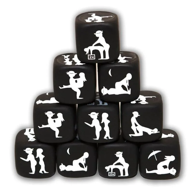 Jeu de dés de Posture Noir Diablo Picante noir jeu coquin