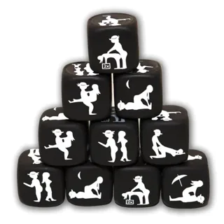 Jeu de dés de Posture Noir Diablo Picante noir jeu coquin