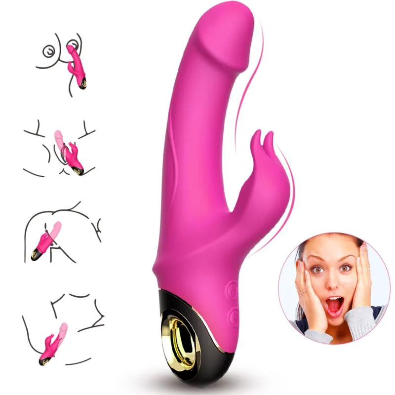 Meteror Gode Vibromasseur Lapin Rotateur Fuchsia Armony