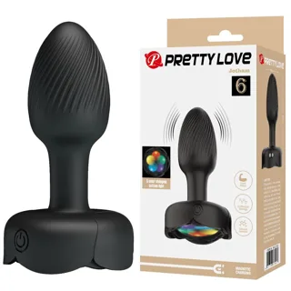 Plug Anal Vibrant Rechargeable 10 Modes Noir Pretty Love