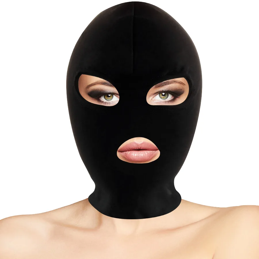 Masque de Soumission BDSM Bouche et Yeux Noir Darkness noir bdsm