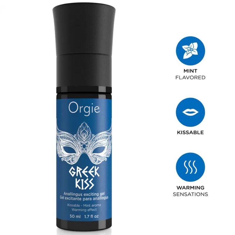 Greek Kiss Gel Stimulant pour Analingus Menthe 50 ML Orgie lubrifiant anal