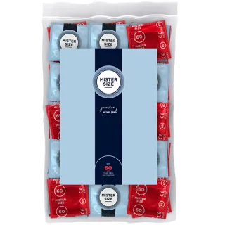 Sachet de 100 préservatifs Mister Size 60 mm, face avant