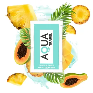 Lubrifiant à Base d'Eau Saveur Fruits Tropicaux 6 ml Aqua Travel