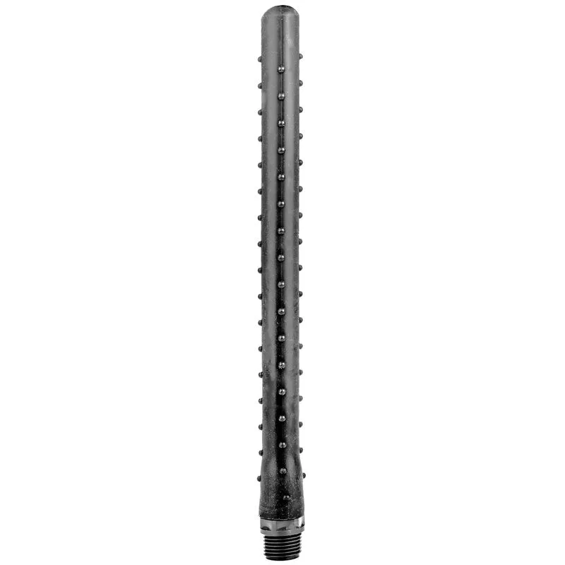 Douche Anal Ridée en Silicone 27 CM All Black sextoy anal