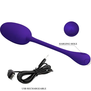 Œuf Vibrant Knucker Pretty Love - vue en gros plan - Violet