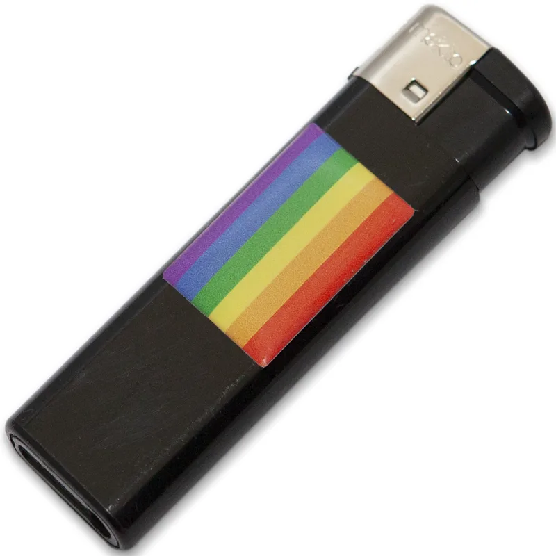 Briquet Noir avec Drapeau LGBT Pride noir jeu coquin