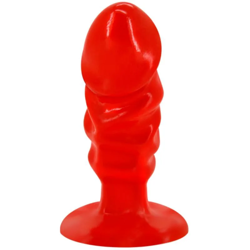 Plug Anal Unisexe avec Ventouse Rouge Baile