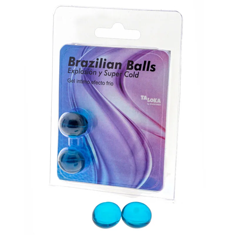 2 Boules Brésiliennes Gel Excitant Effet Froid Taloka lubrifiant