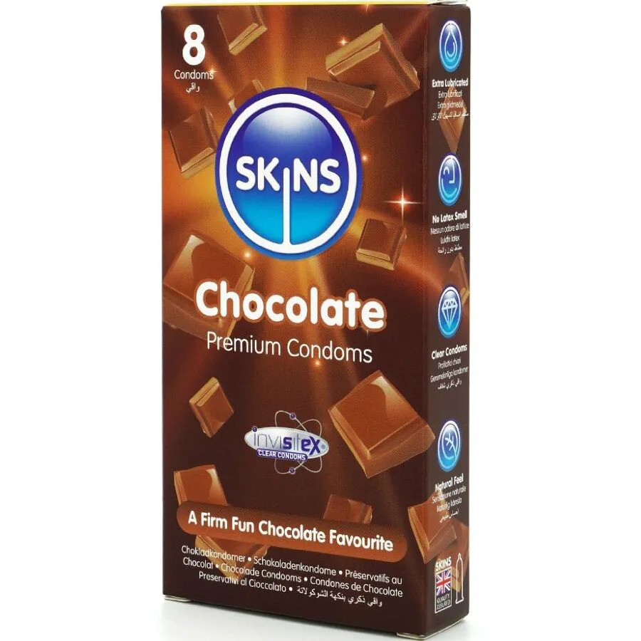 Pack de 8 Préservatifs Premium Chocolat Skins