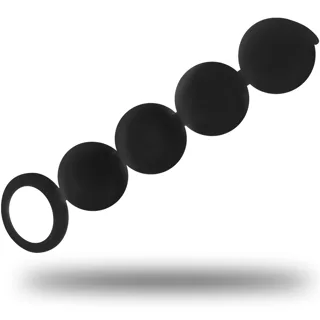 Chapelet Anal Lennon 4 Sphères Silicone 15 cm Black&Silver