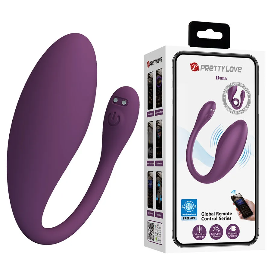 Oeuf vibrant Dora Vibromasseur Invisible avec Application Gratuite Pretty Love