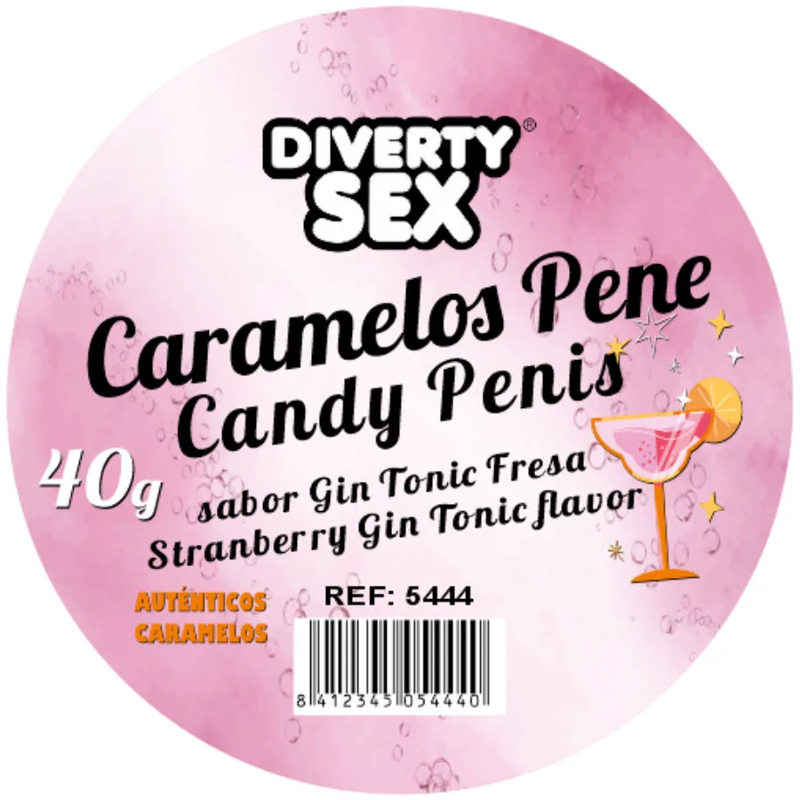 20 Bonbons Pénis à la Saveur Gin & Tonic Diablo Picante jeu coquin