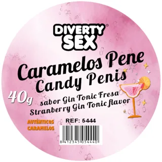 20 Bonbons Pénis à la Saveur Gin & Tonic Diablo Picante jeu coquin