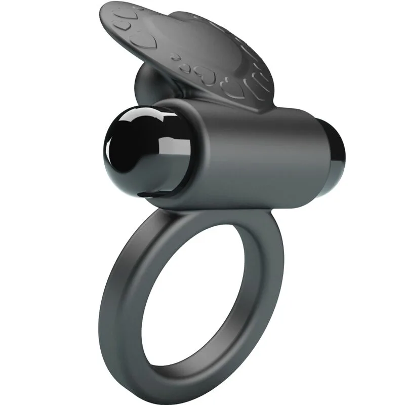 Cockring Vibrant Debonaire Lapin 10 Vibrations Noire Pretty Love