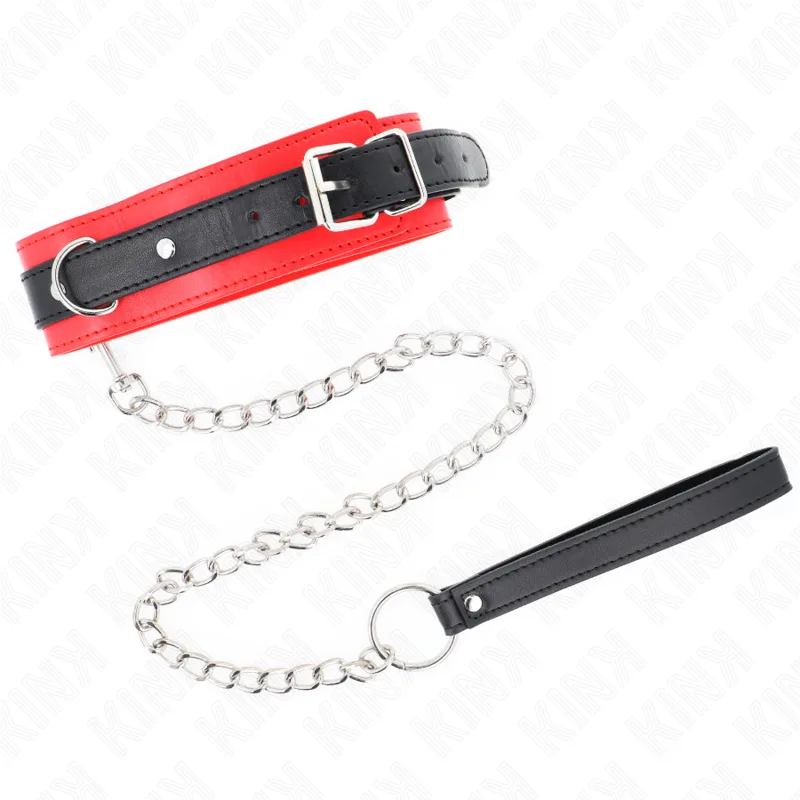 Collier Modèle Basic avec Laisse 65 cm Modèle 3 Rouge 53 Kink