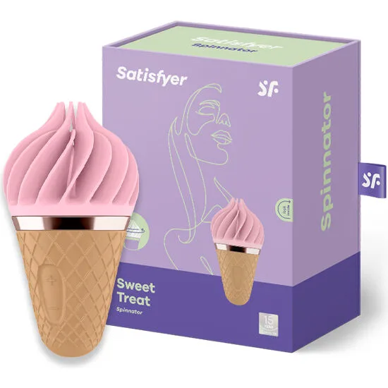 Stimulateur clitoridien Spinnator Sweet Treat Brun & Rose Satisfyer