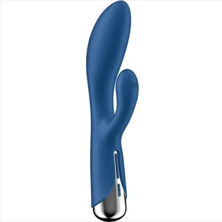 Vibromasseur Spinning Rabbit 1 Clitoris et Stimulation du Point G Bleu