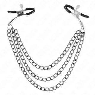Pinces à Metelier avec 3 Chaînes Noires 20/23/28 cm Kink