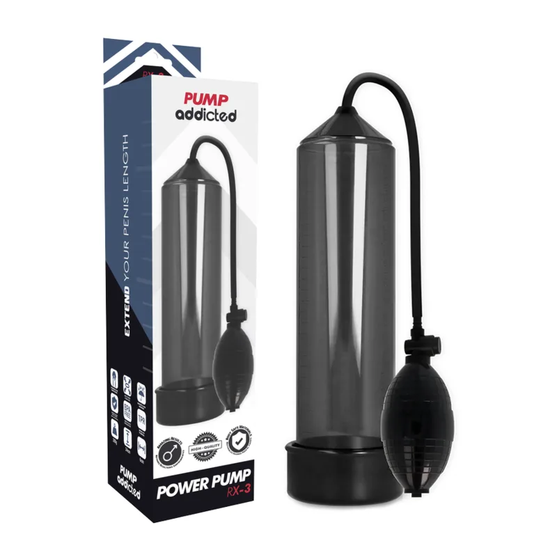 Pompe à pénis Rx3 Noir Pump Addicted