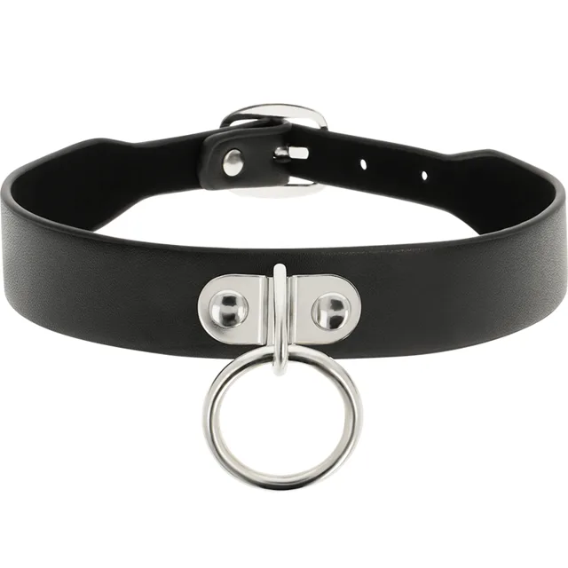 Collier en Cuir Vegan Femme Accessoire Fétiche