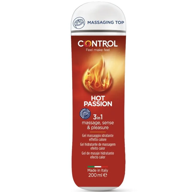 Passion Chaude Gel 3 en 1 200 ML Control huile de massage