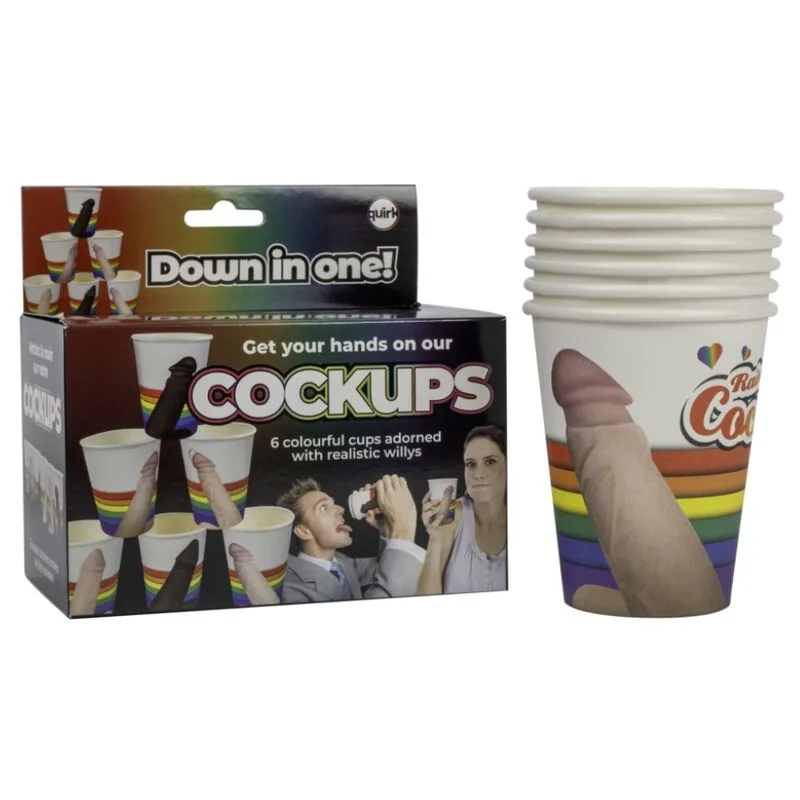 Cockups Lot de 6 Gobelets de Fête avec Motifs de Pénis jeu coquin
